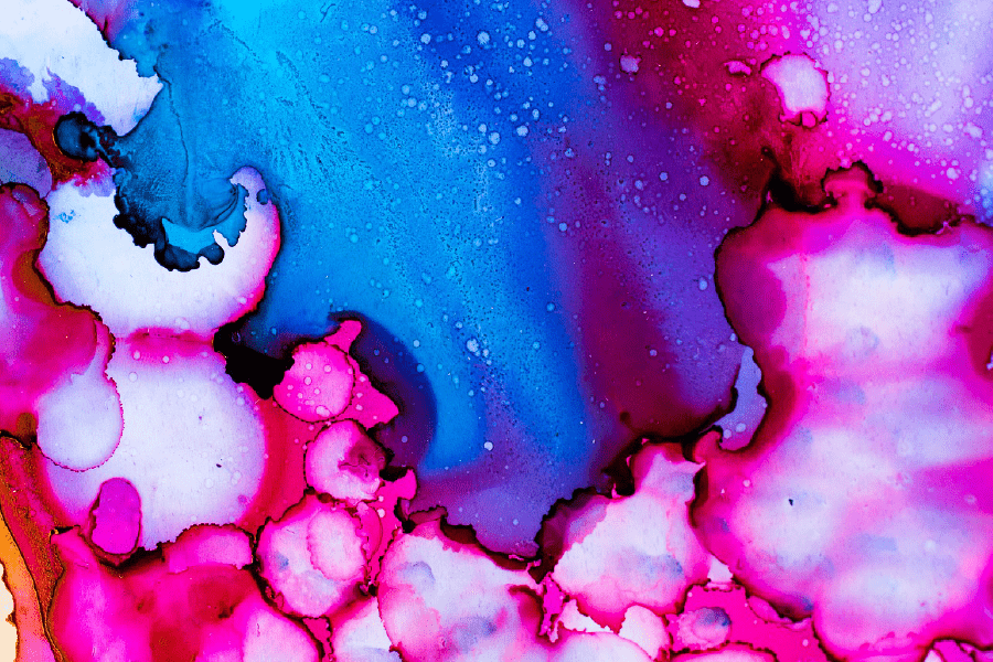 Pink & Blue Abstract Design Print 100% Australian Made