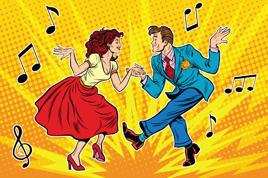 Couple Dancing Illustration Print 100% Australian Made