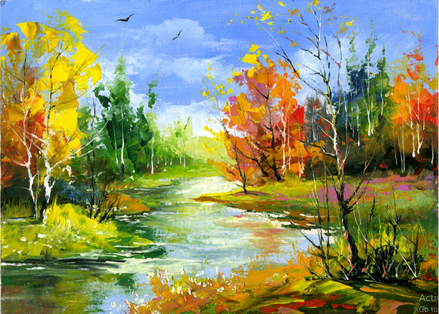 Forest Scenery Watercolor Painting Print 100% Australian Made