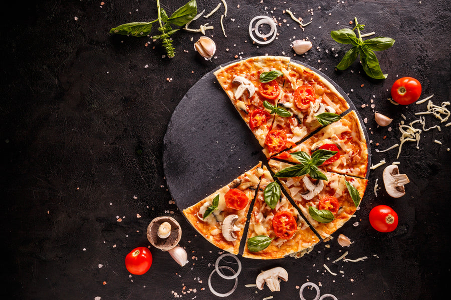 Italian Pizza with Mushrooms Tomatoes & Cheese Print 100% Australian Made