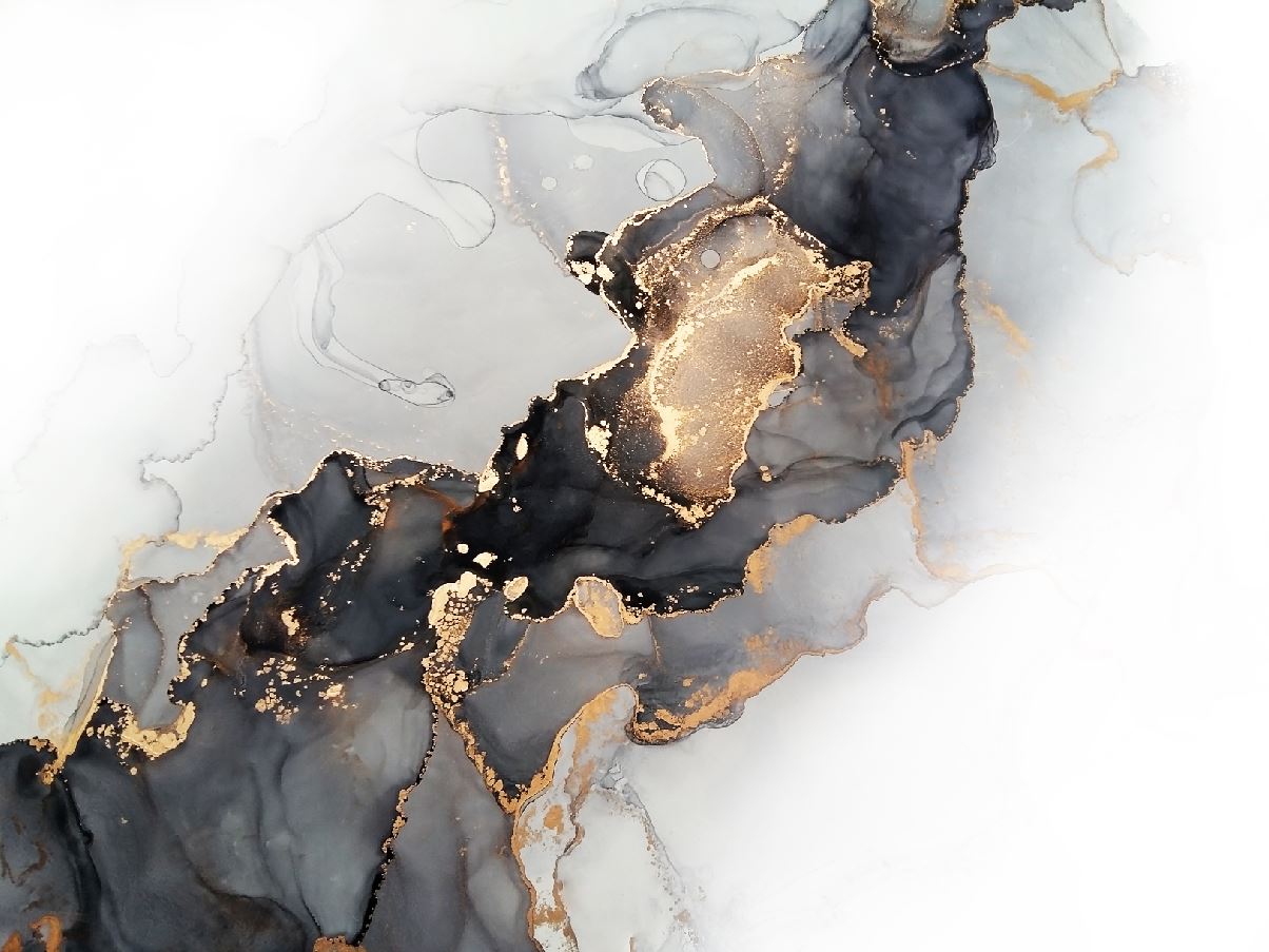Black Grey & Gold Abstract Design Print 100% Australian Made