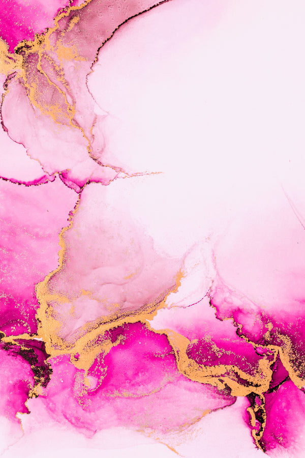 Gold Pink & Black Abstract Design Print 100% Australian Made