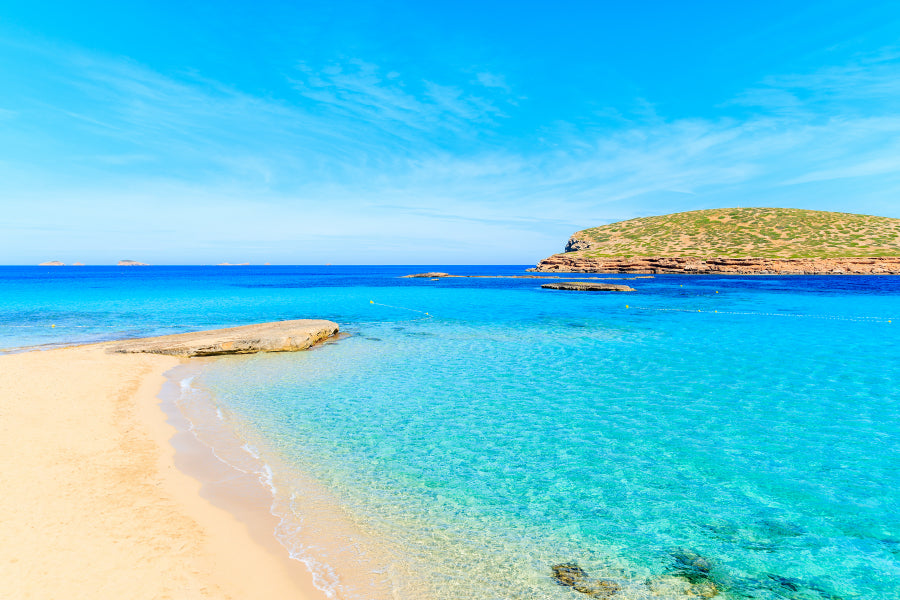 Cala Comte Beach in Ibiza Island Photograph Home Decor Premium Quality Poster Print Choose Your Sizes
