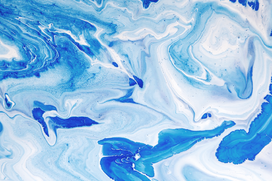 White & Blue Abstract Design Print 100% Australian Made