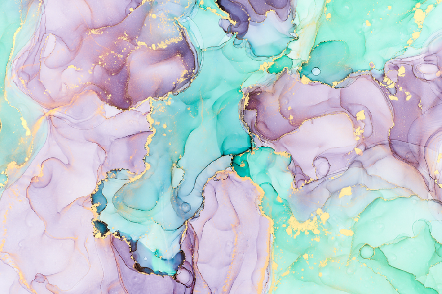 Pink & Green Abstract Design Print 100% Australian Made