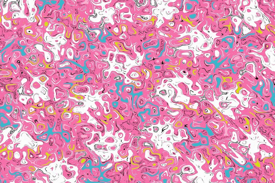 Pink White Pattern Abstract Design Print 100% Australian Made