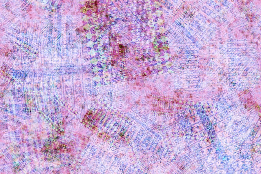 Blue & Pink Abstract Design Print 100% Australian Made