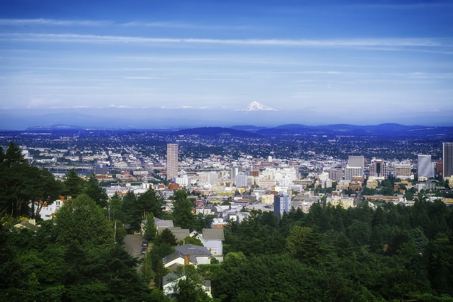 Portland Cityscape Photograph, Oregon, US Print 100% Australian Made