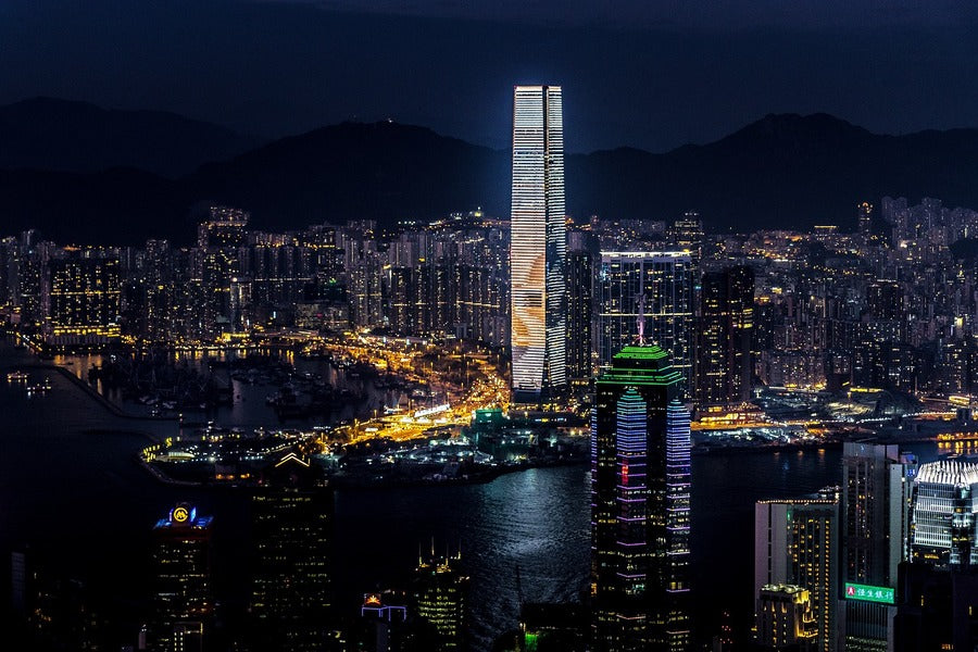 Ritz-Carlton Hong Kong Night View Photograph Print 100% Australian Made