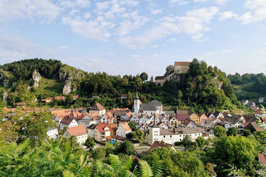 Historical city of Pottenstein, Bavaria, Germany Print 100% Australian Made