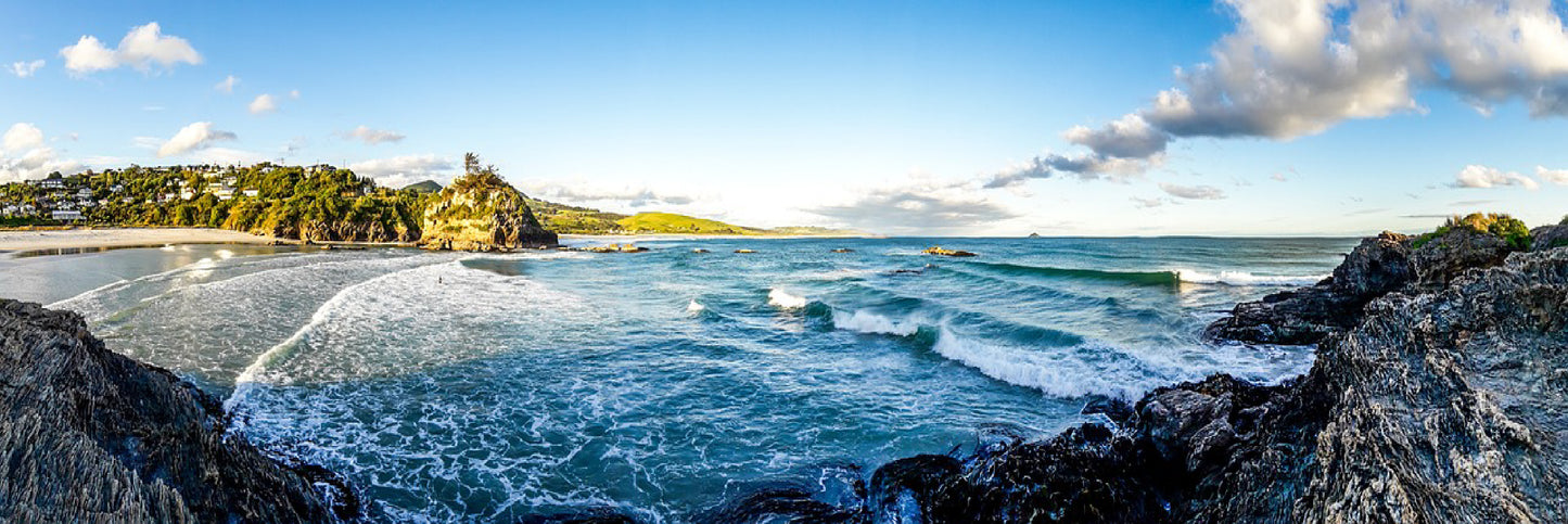 Panoramic Canvas New Zealand Sea Ocean View Photograph High Quality 100% Australian Made Wall Canvas Print Ready to Hang