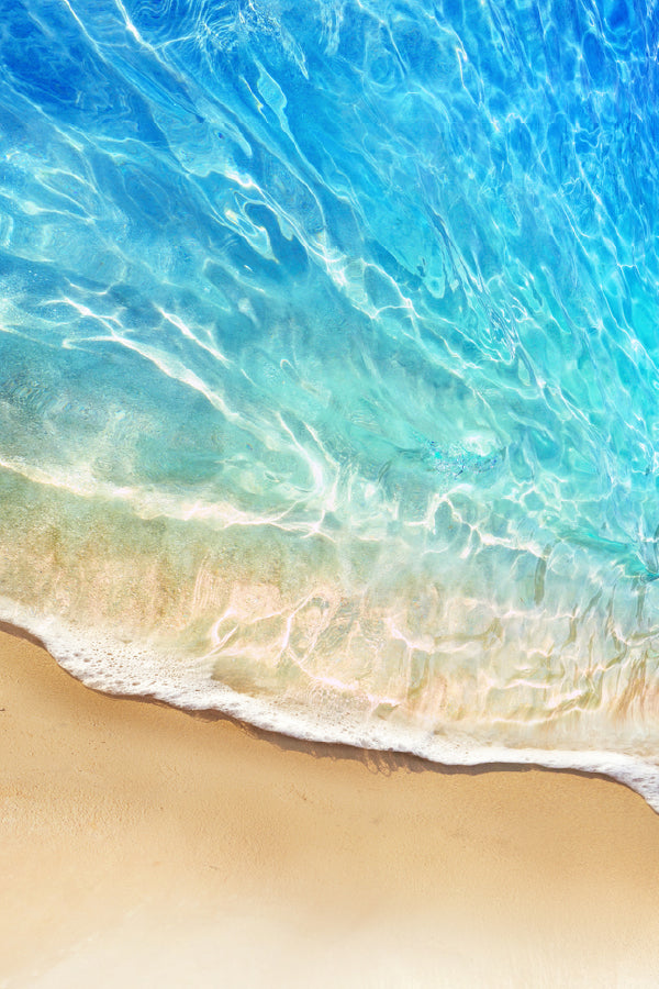 Clear Blue Sea Waves & Sand View Photograph Print 100% Australian Made