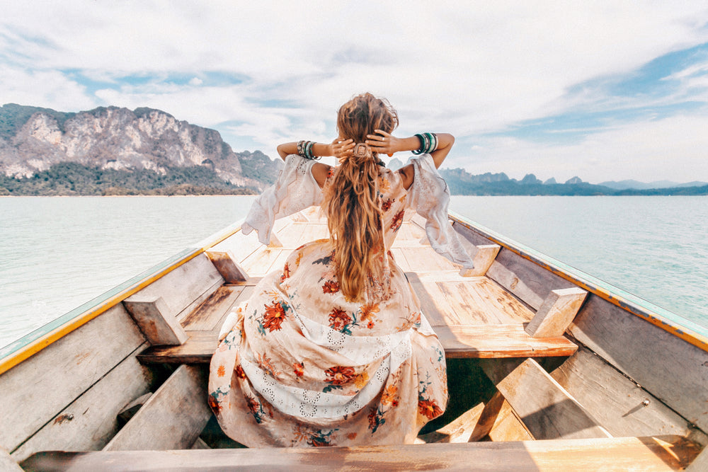 Girl on a Boat Scenery Photograph Print 100% Australian Made