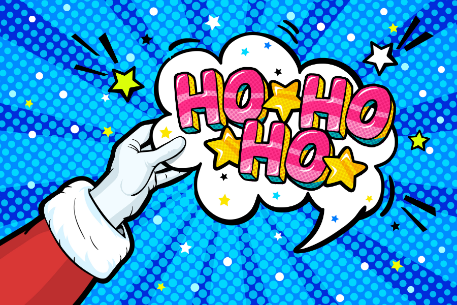 HO HO HO Quote Illustration Print 100% Australian Made