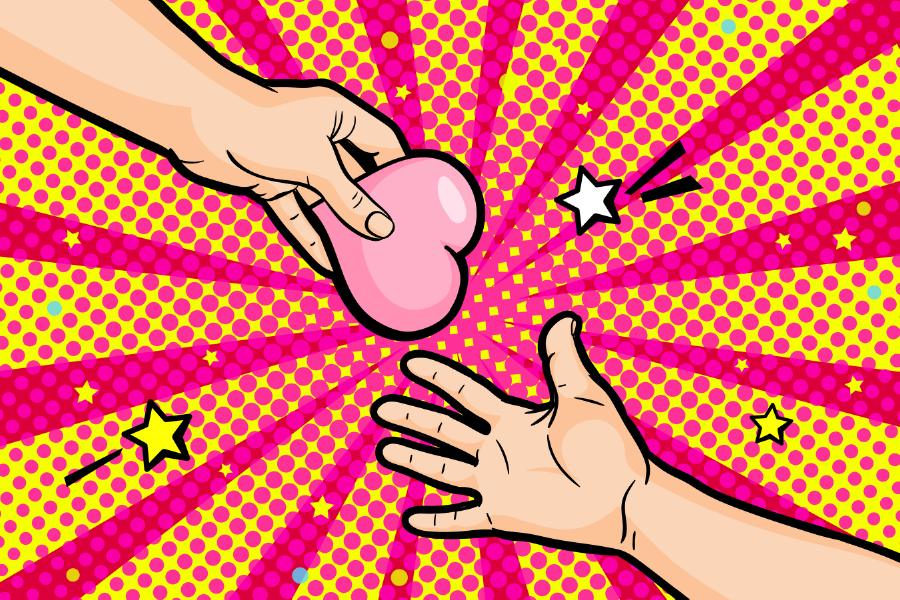 Hands & Heart Illustration Print 100% Australian Made