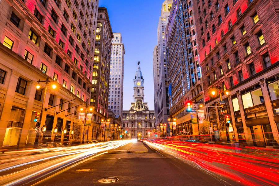Philadelphia City Hall, Pennsylvania, USA Night Photograph Print 100% Australian Made