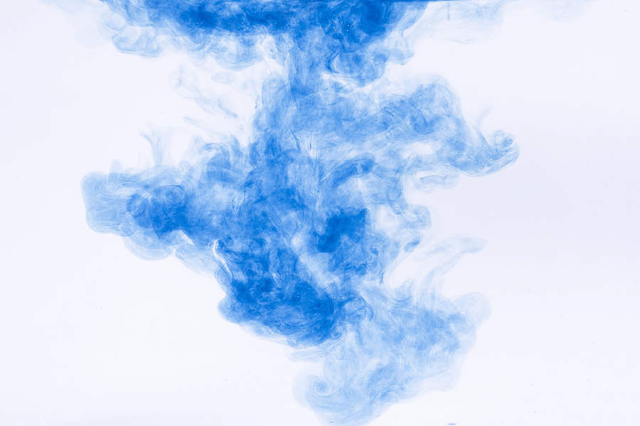 Blue Smoke Abstract Design Print 100% Australian Made
