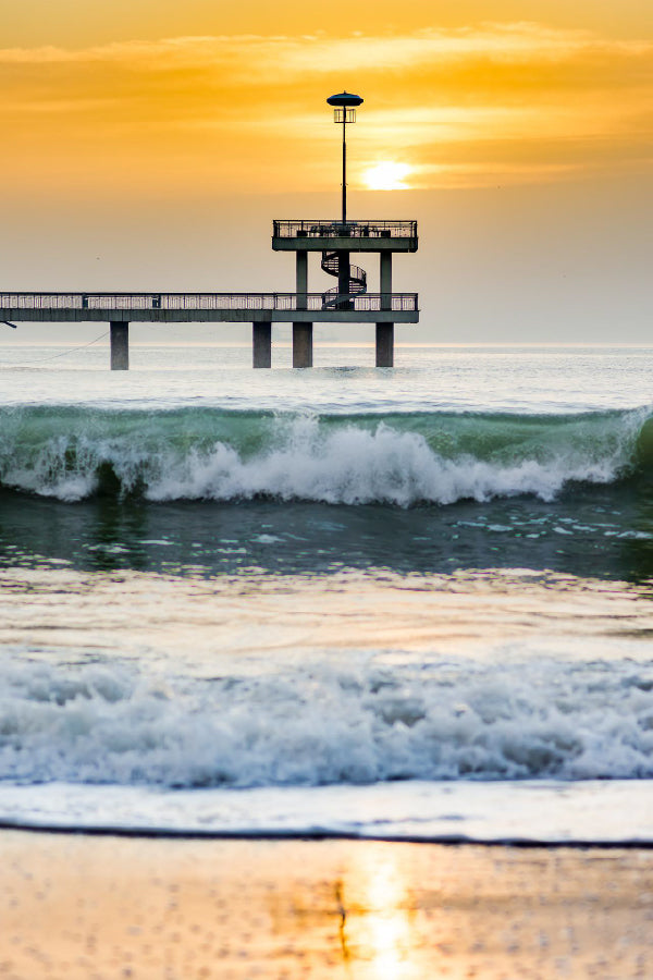 Burgas Beach Waves Sunset Scenery Photograph Print 100% Australian Made