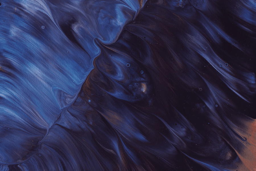 Blue & Navy Blue Abstract Design Print 100% Australian Made