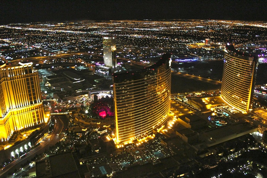 Nevada Paris Las Vegas USA Night View Photograph Print 100% Australian Made
