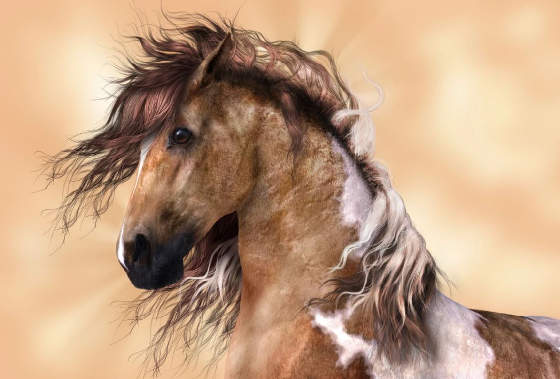 Horse Portrait Painting Home Decor Premium Quality Poster Print Choose Your Sizes