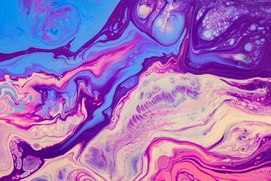 Pink Purple & Blue Abstract Design Home Decor Premium Quality Poster Print Choose Your Sizes