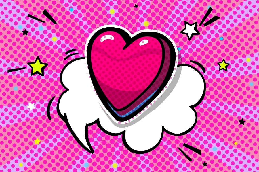 Colorful Heart Shape 3D Illustration Print 100% Australian Made