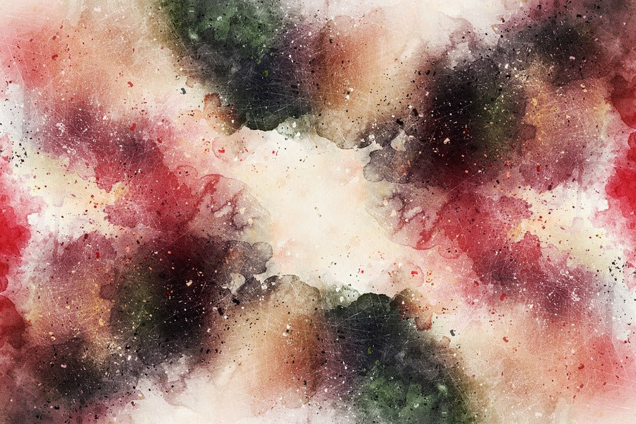 Black & Red Smoke Abstract Design Print 100% Australian Made