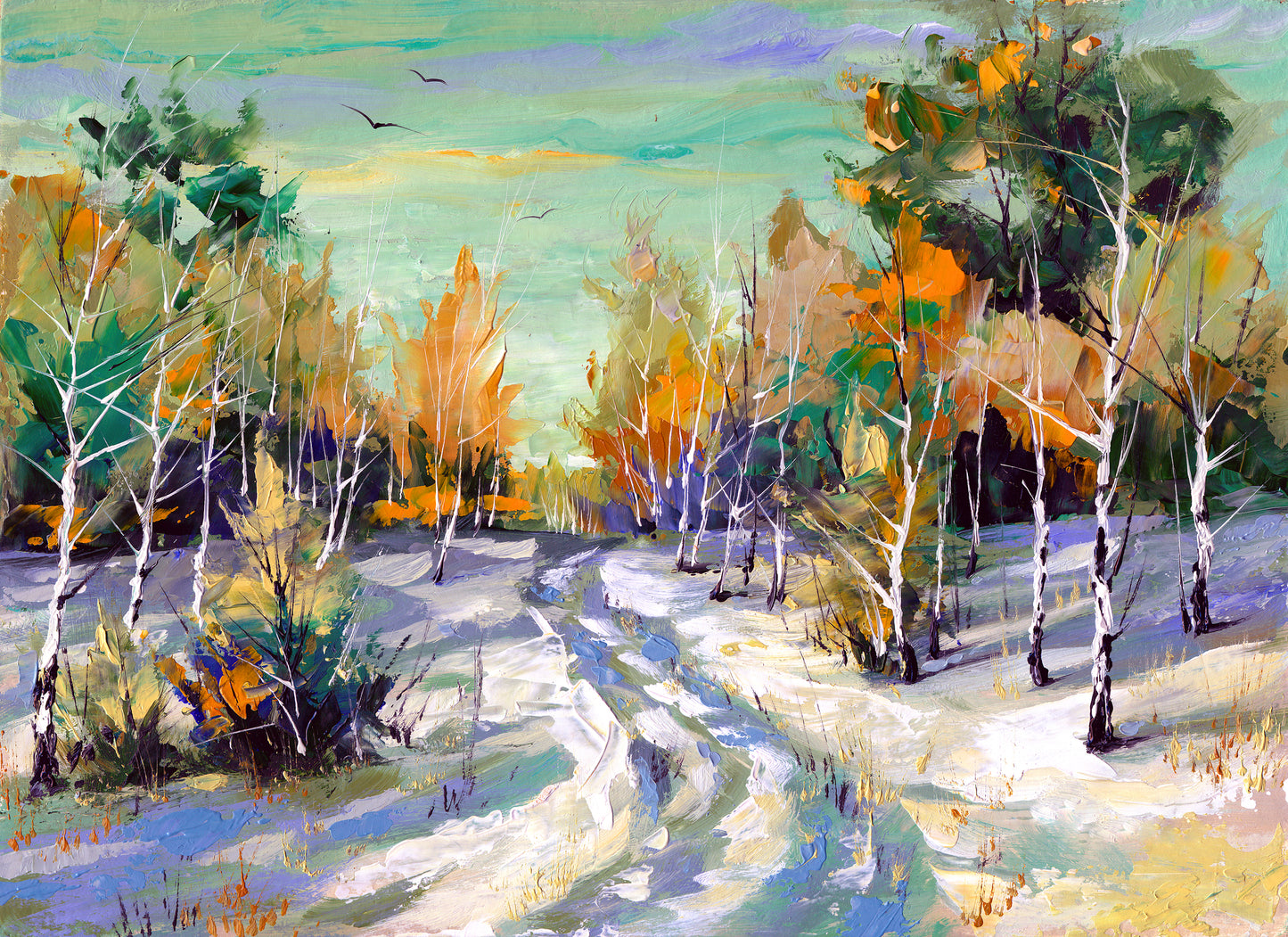 Colorful Nature Scenery Watercolor Painting Print 100% Australian Made