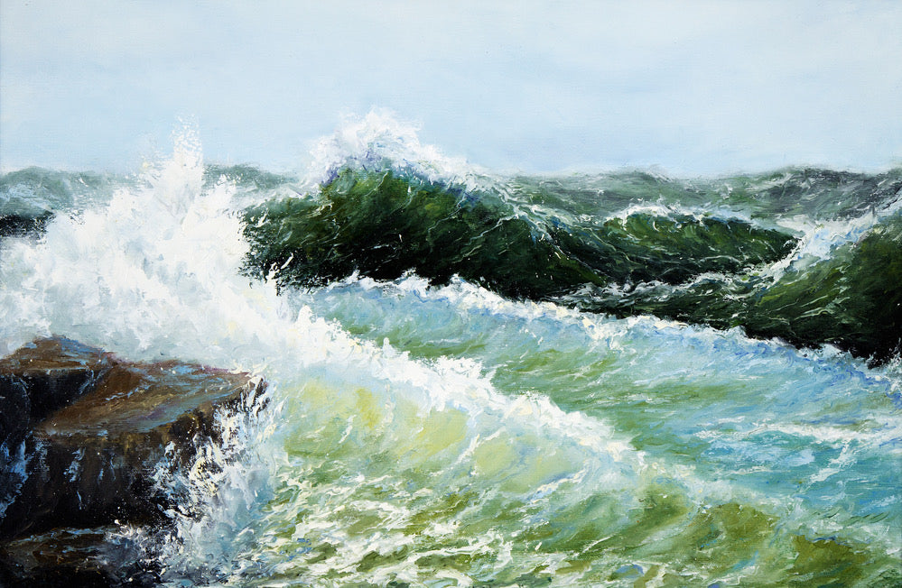 Rough Sea Oil Painting Home Decor Premium Quality Poster Print Choose Your Sizes