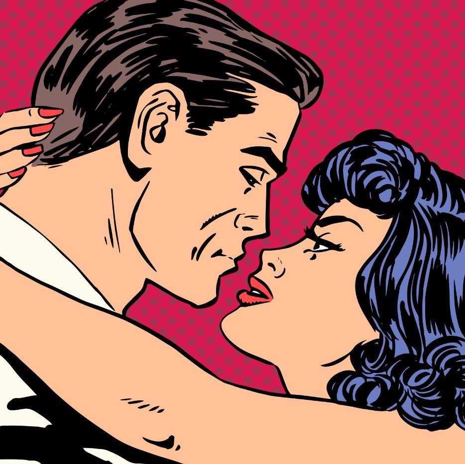 Square Canvas Colorful Couple Portrait Pop Art Design High Quality Print 100% Australian Made