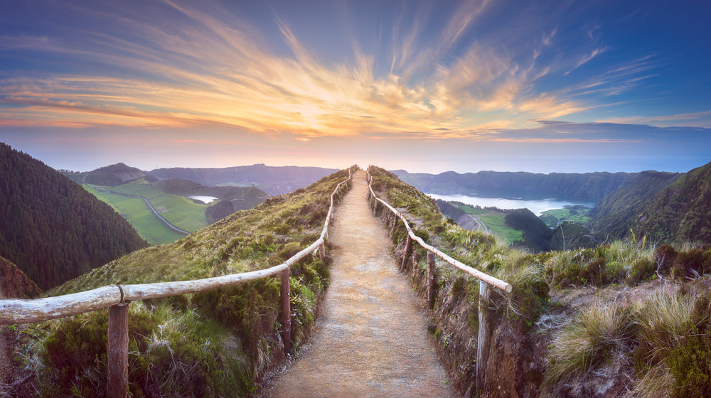 Footpath on Mountain Photograph Home Decor Premium Quality Poster Print Choose Your Sizes