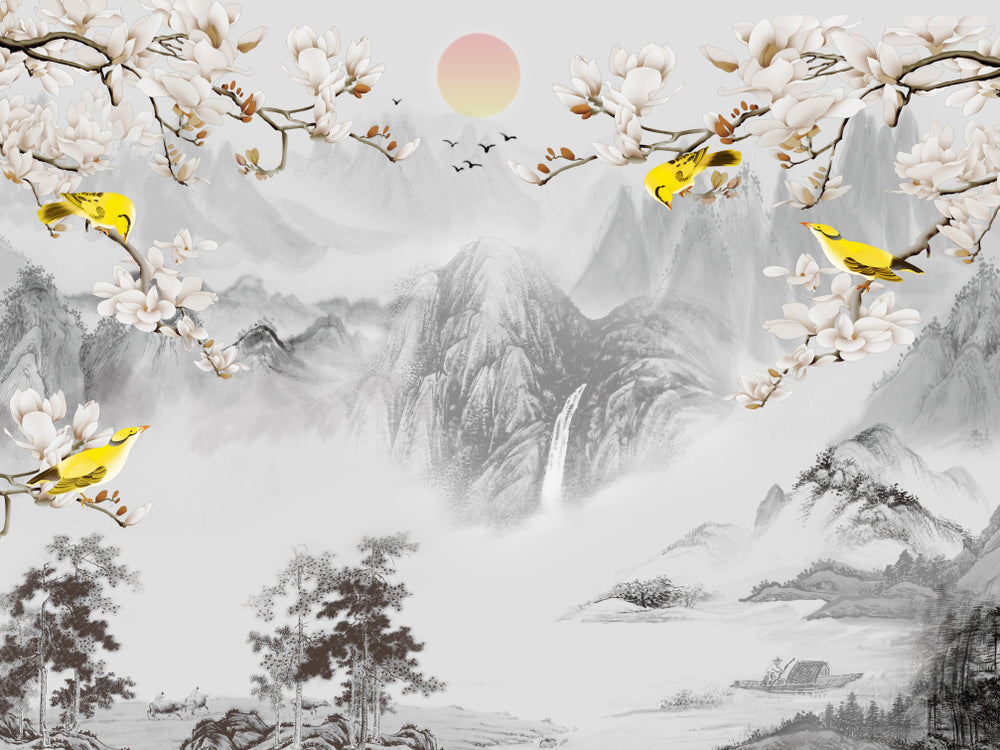 Nature Landscape Watercolor Painting Home Decor Premium Quality Poster Print Choose Your Sizes