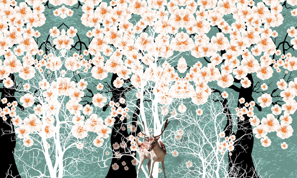 Colorful Floral Forest Painting Print 100% Australian Made