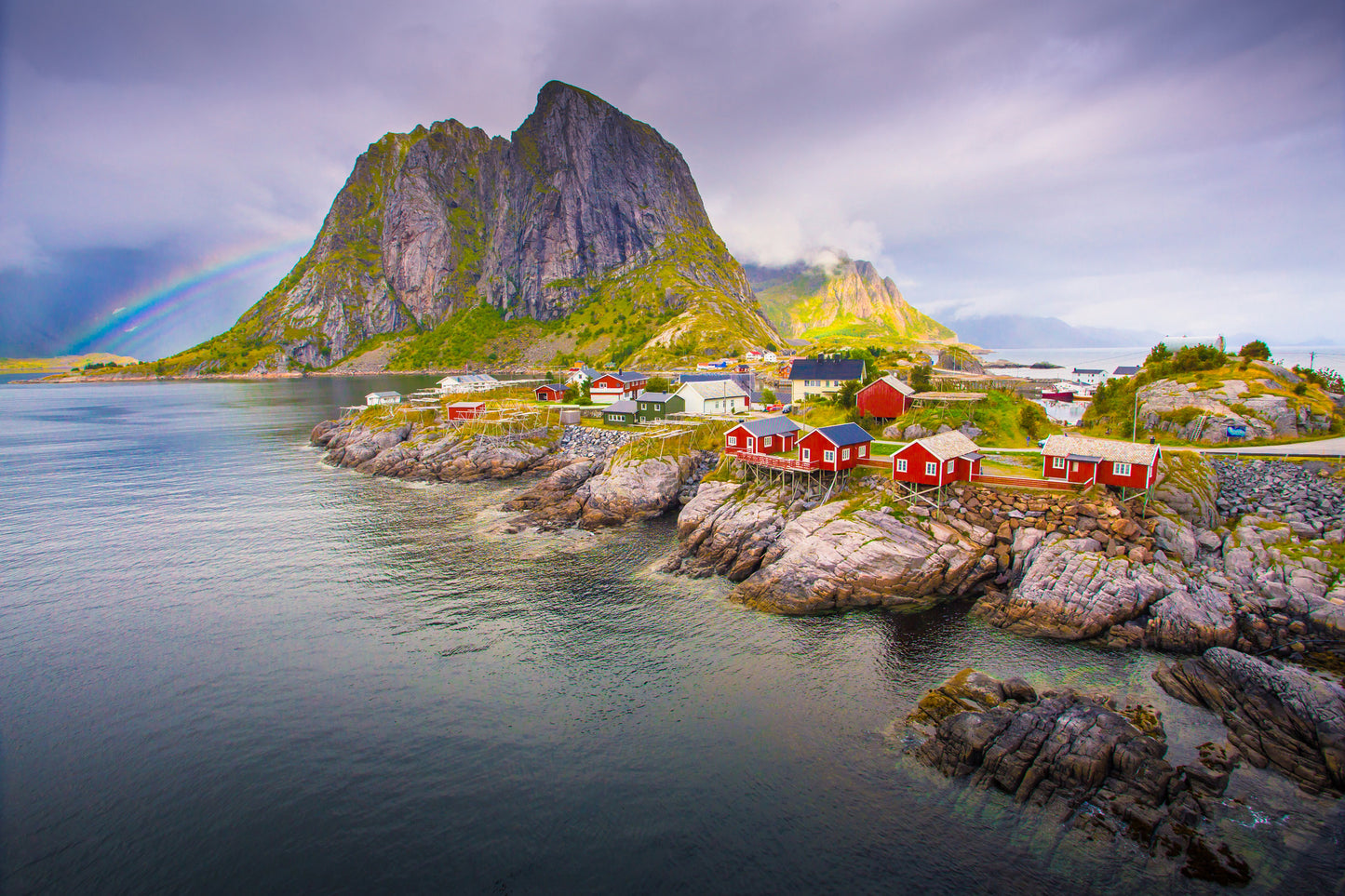 Houses Near Sea Scenery Photograph Home Decor Premium Quality Poster Print Choose Your Sizes