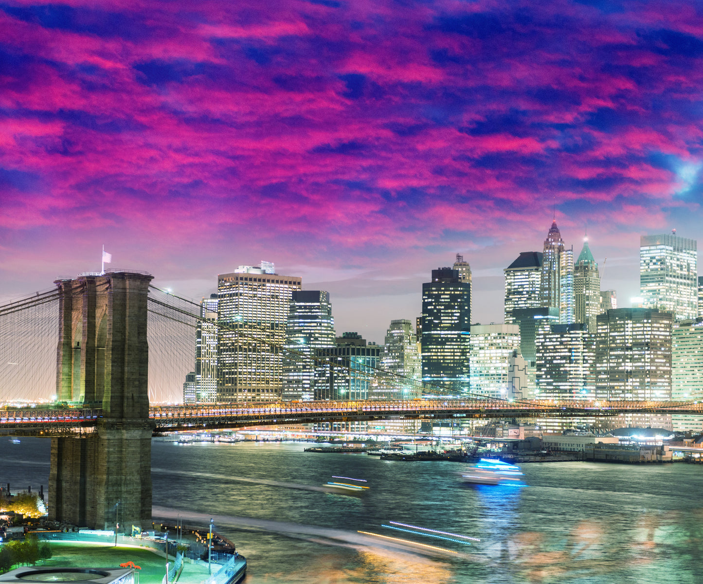 City & Bridge at Sunset Scenery Photograph Home Decor Premium Quality Poster Print Choose Your Sizes