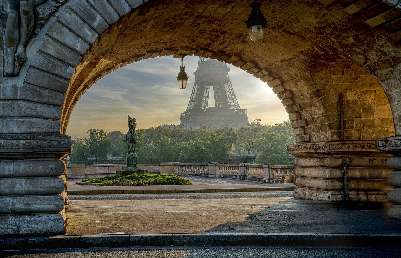 Eiffel Tower View Photograph Home Decor Premium Quality Poster Print Choose Your Sizes