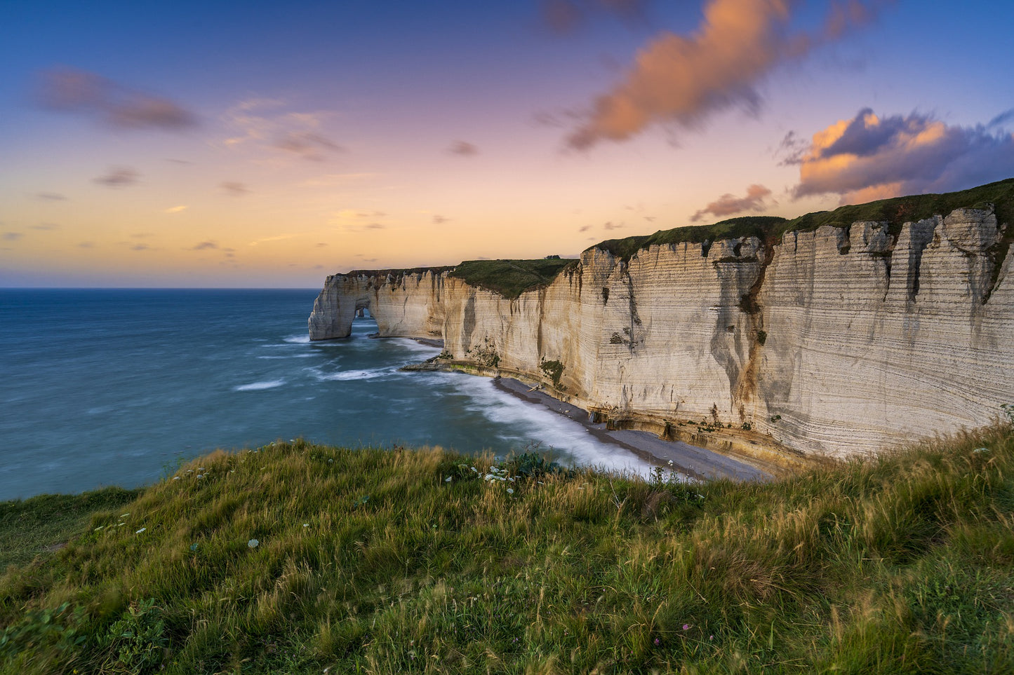 Cliffs & Beach View of Etretat in Normandy Photograph Print 100% Australian Made