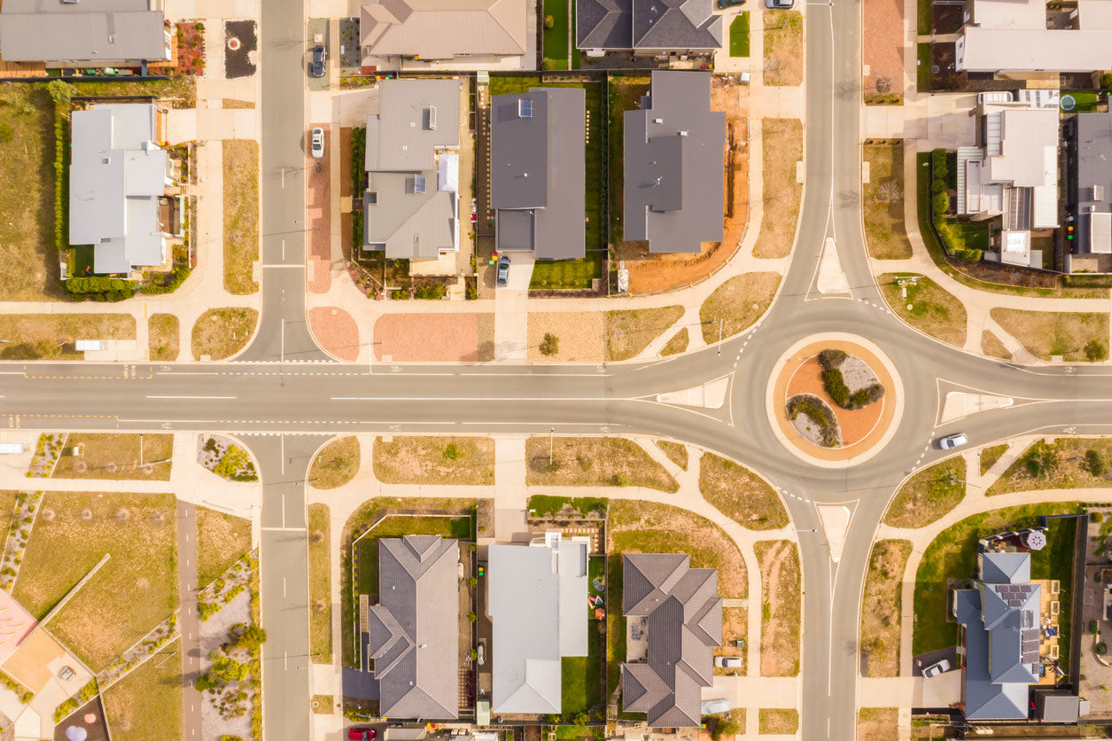 Houses Aerial View Photograph Print 100% Australian Made