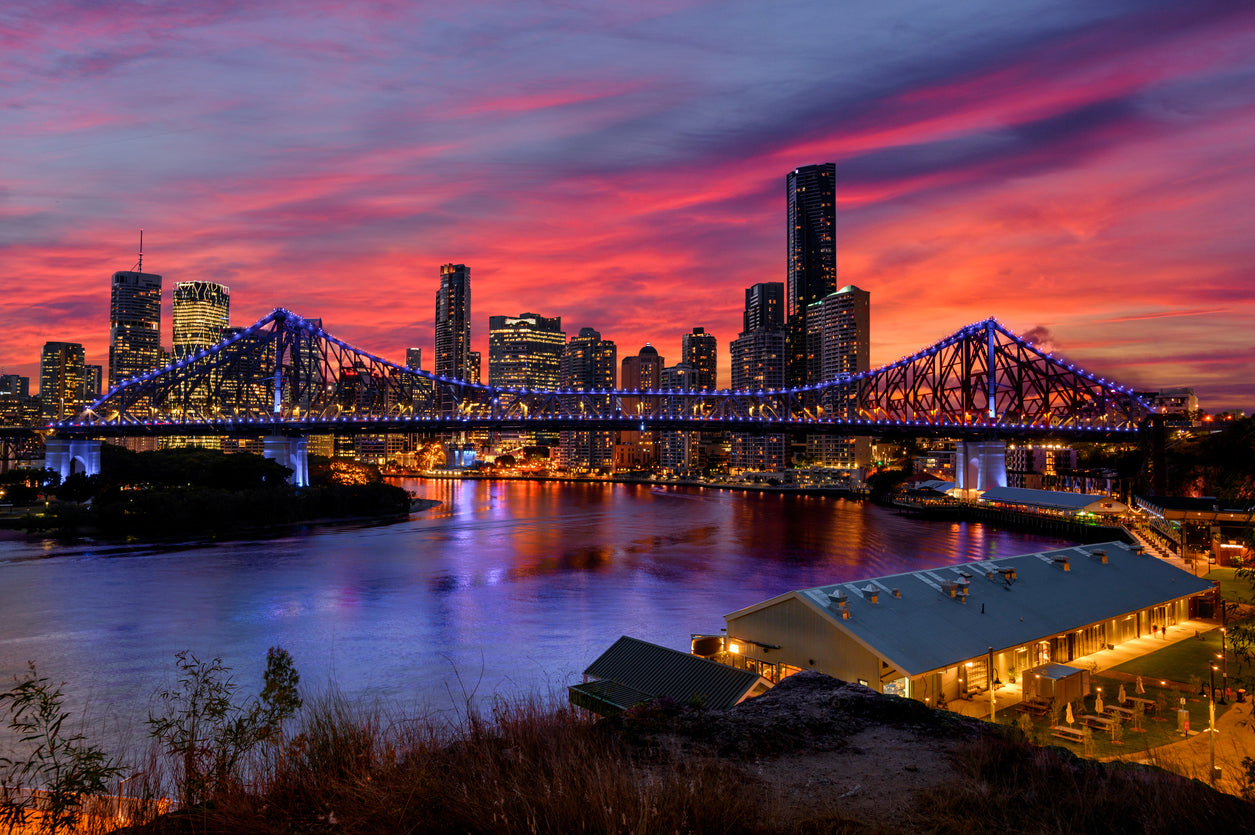 Bridge Over River & City View Print 100% Australian Made