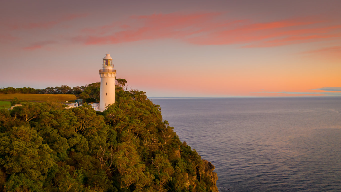 Lighthouse Near Sea Scenery View Print 100% Australian Made