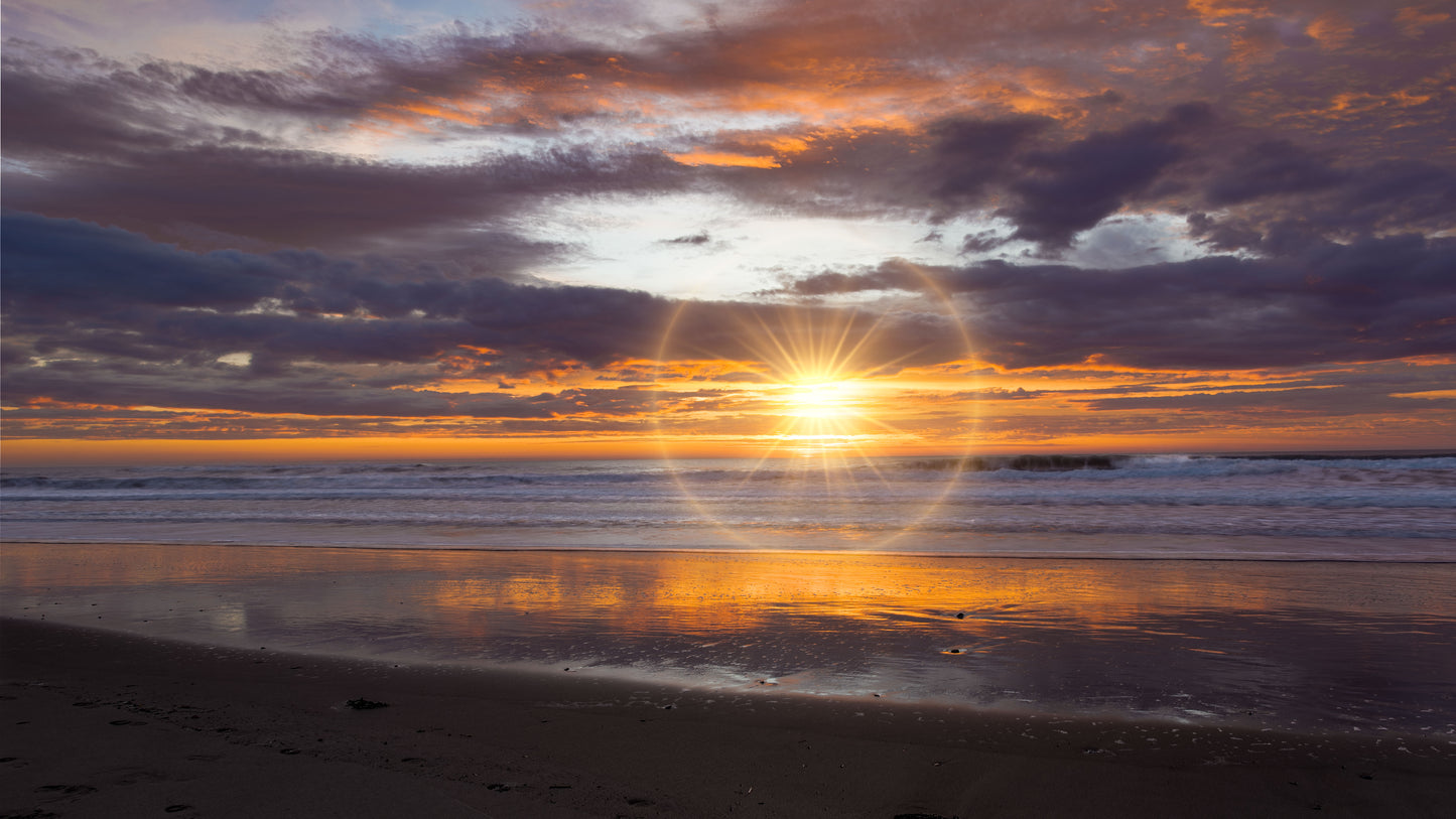 Sunset Sea Scenery Photograph Home Decor Premium Quality Poster Print Choose Your Sizes