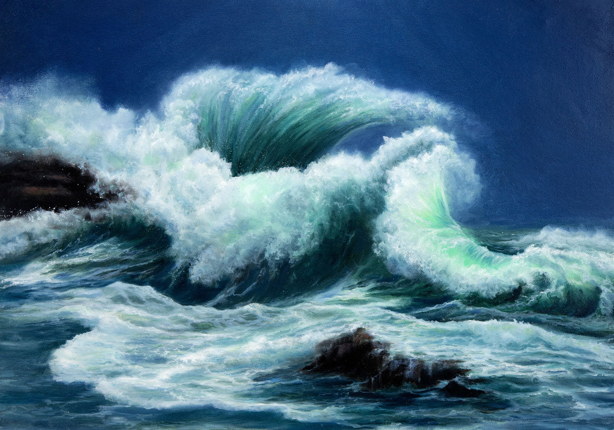 Sea Scenery Oil Painting Home Decor Premium Quality Poster Print Choose Your Sizes