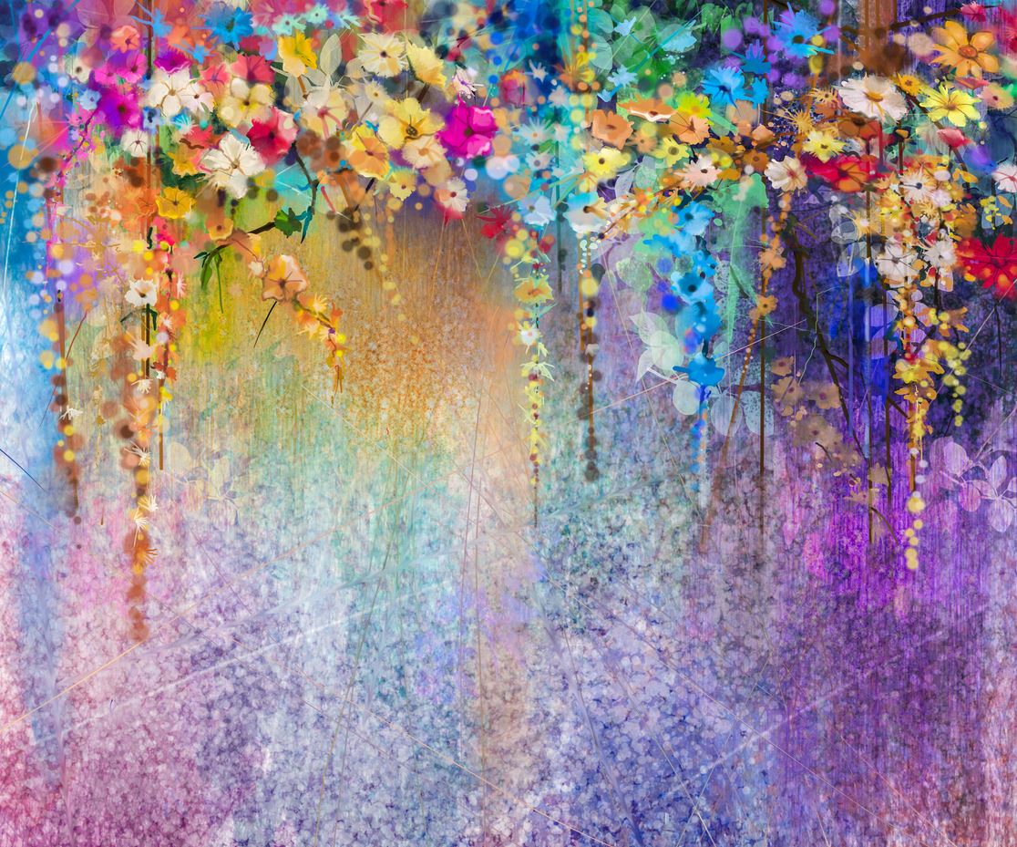 Colorful Flowers Oil Painting Print 100% Australian Made