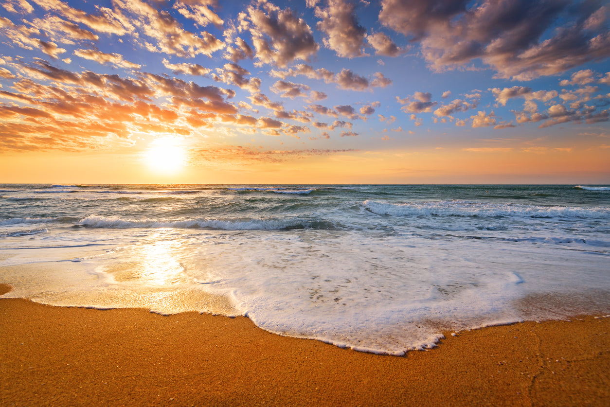 Sea Sunset Scenery Photograph Home Decor Premium Quality Poster Print Choose Your Sizes