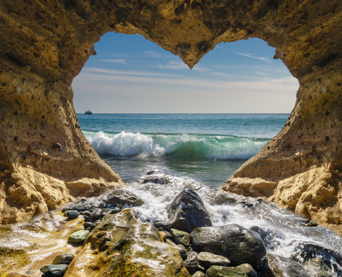 Heart Shaped Cave Scenery Photograph Print 100% Australian Made