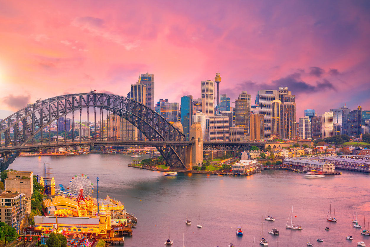 City Sunset Scenery Photograph Home Decor Premium Quality Poster Print Choose Your Sizes