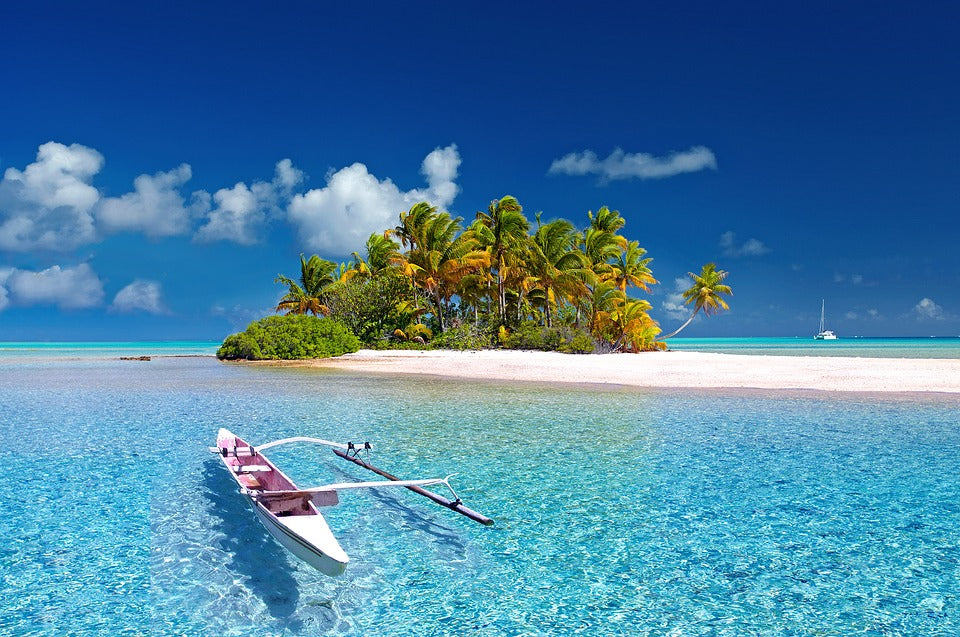 Stunning Beach with Boat Photograph Print 100% Australian Made