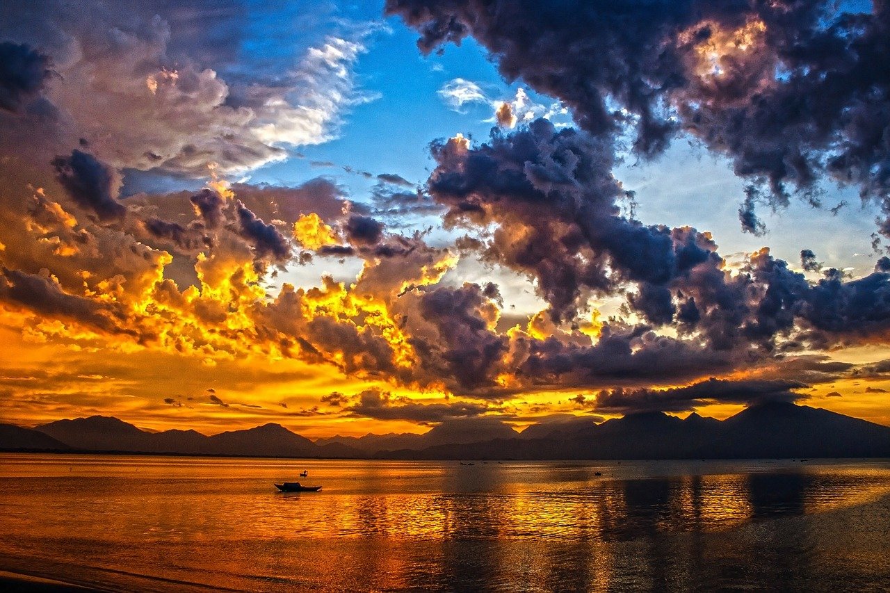 Sea Sunset Scenery Photograph Home Decor Premium Quality Poster Print Choose Your Sizes