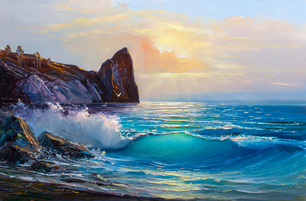 Sea Scenery Oil Painting Print 100% Australian Made